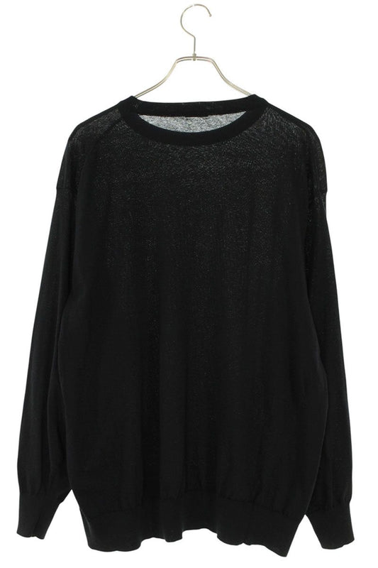 COMOLI 25SS Cotton Crewneck Knit Black Size L