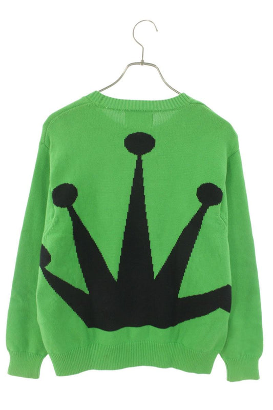 STUSSY Back Crown Design Knit Green Cotton Size S