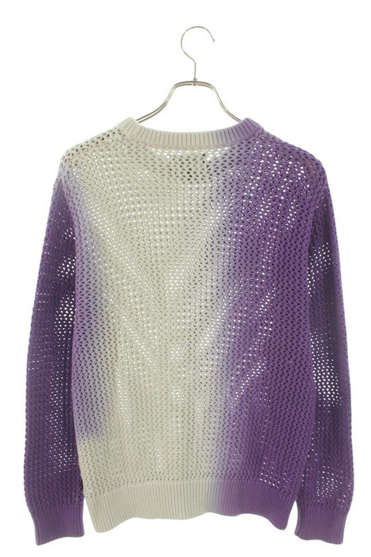 STUSSY Gradient Waffle Knit Purple Gray Cotton Size S