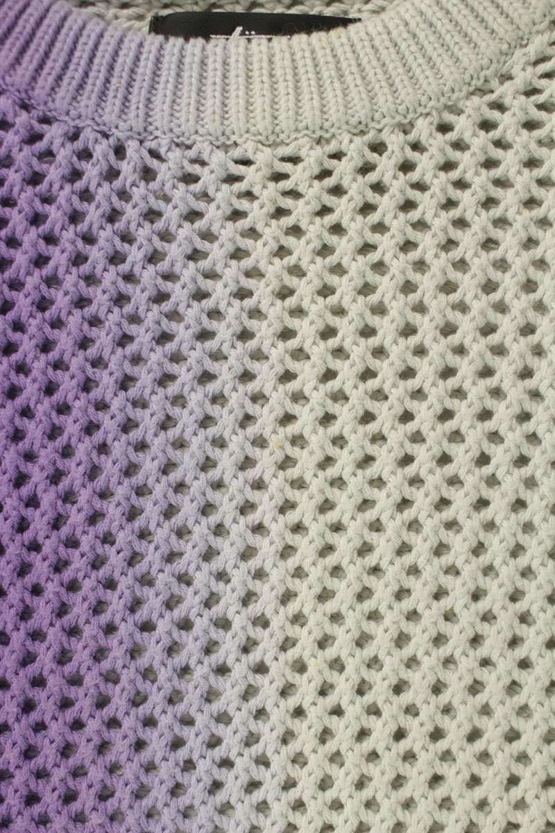 STUSSY Gradient Waffle Knit Purple Gray Cotton Size S