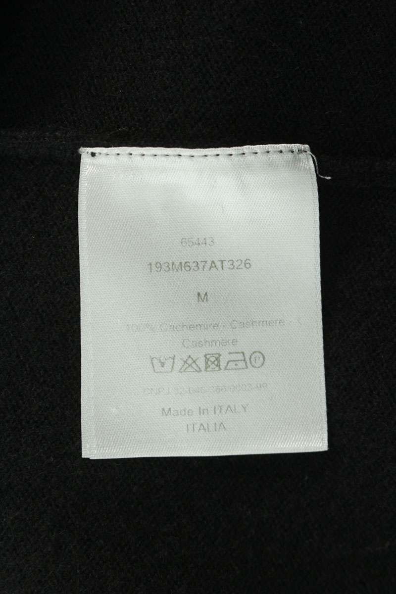 DIOR Kenny Scharf Logo Cashmere Knit Black Size M