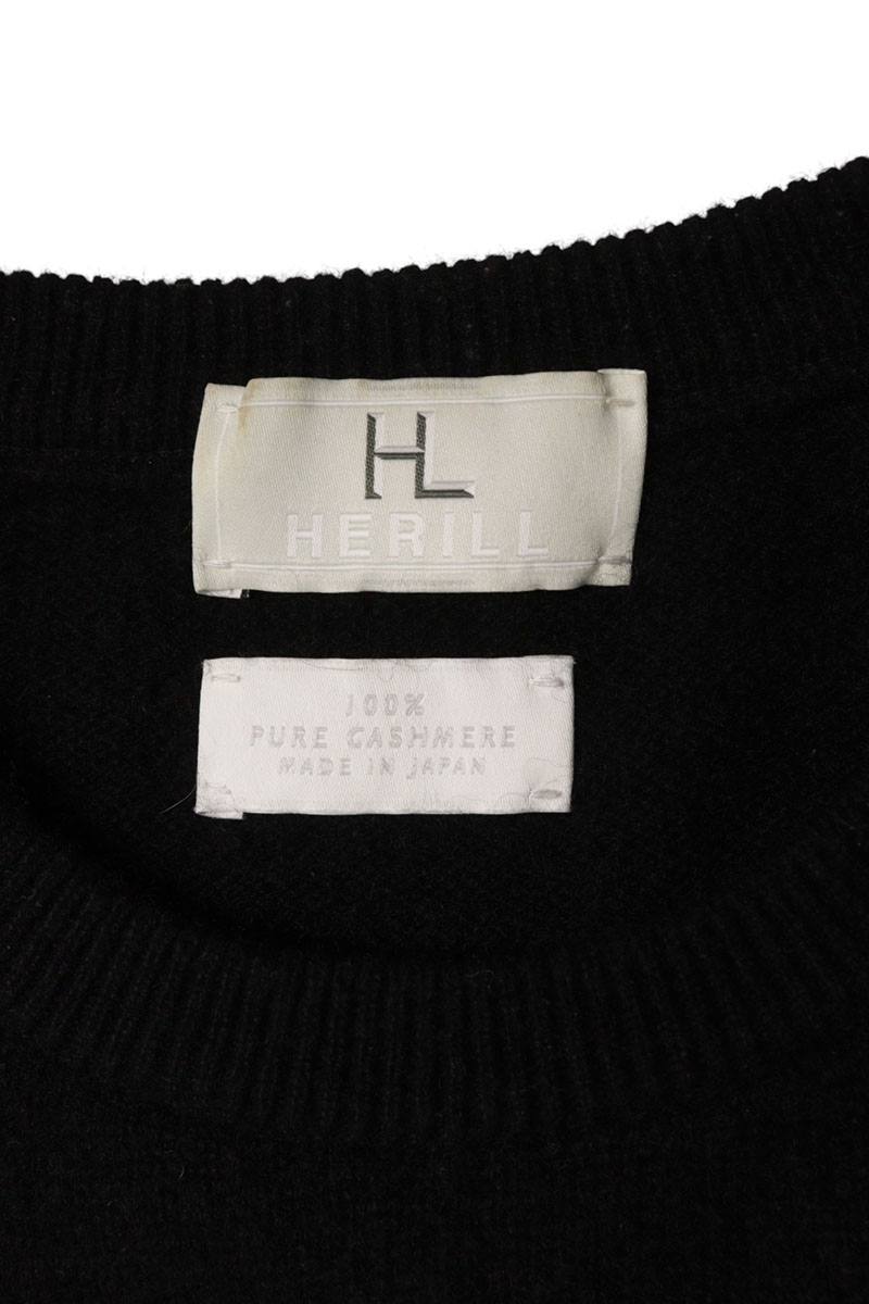 HERILL Crewneck Cashmere Knit Black Size XL