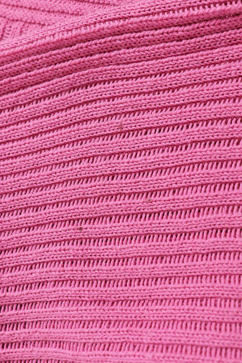 Rick Owens Biker Round Neck Knit Pink Cotton Size XL