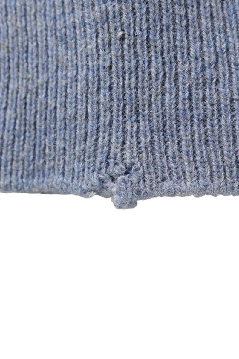 DIOR 21AW Wool Logo Embroidered Crew Neck Knit Blue Size XXL