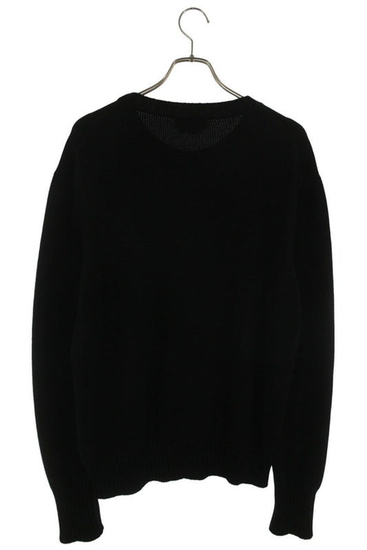 Alexander McQUEEN Graffiti Logo Jacquard Knit Black Size L