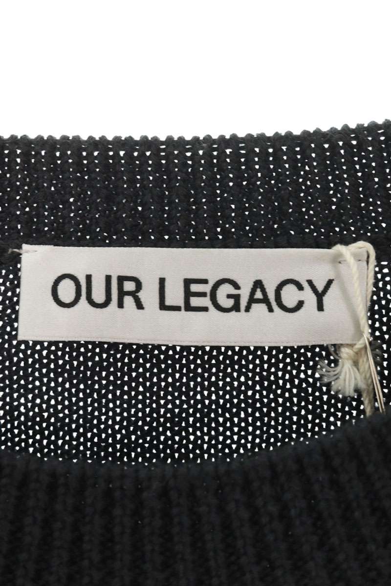 OUR LEGACY Wool Crewneck Knit Dark Gray Size XXL