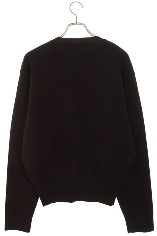 Omar Afridi 25AW Wool Crewneck Knit Dark Brown Size 46