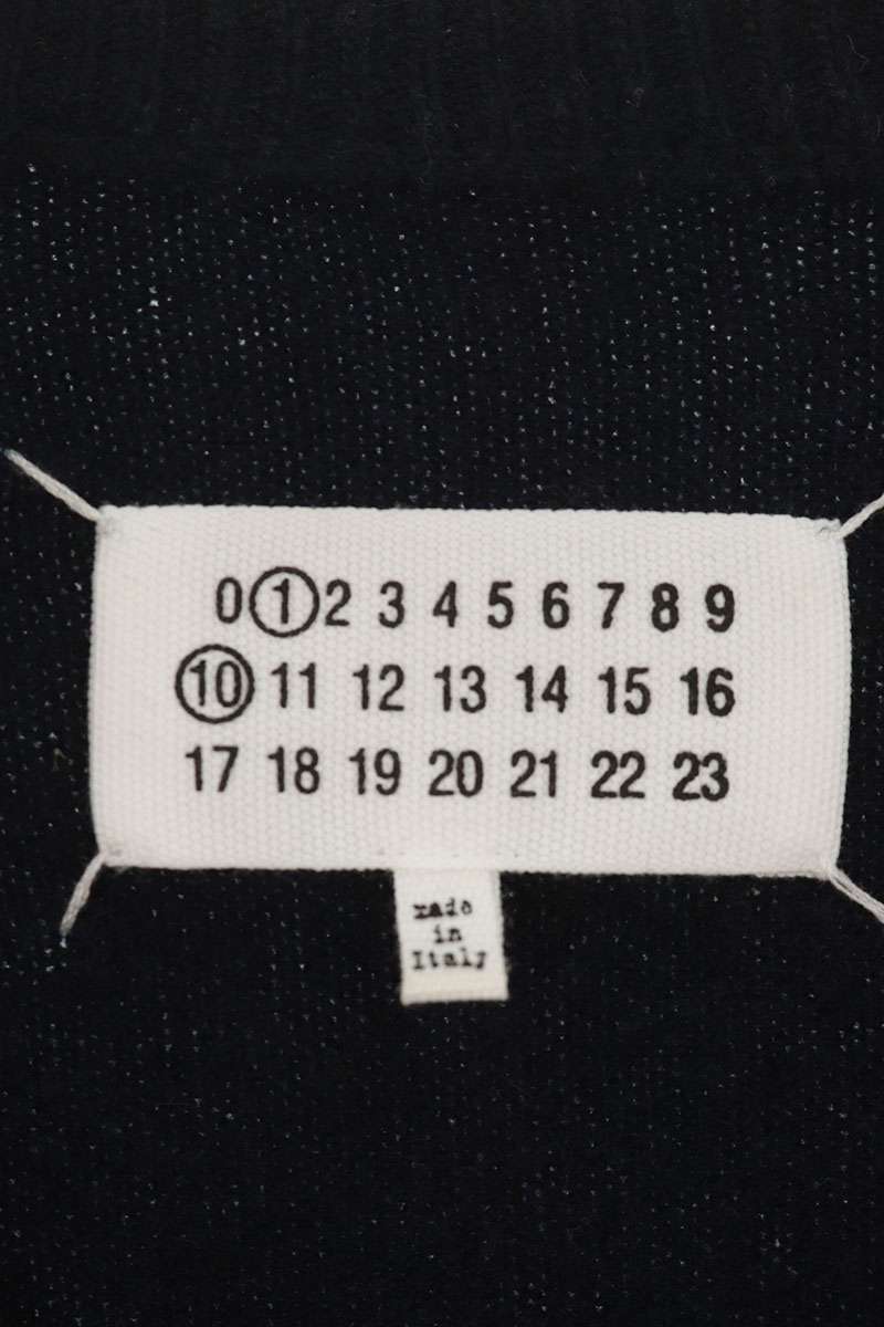 Maison Margiela Washed Lambswool Knit Navy Size S