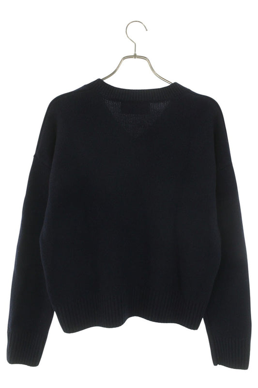 AMI Alexandre Mattiussi Embossed Logo V-Neck Knit Size S