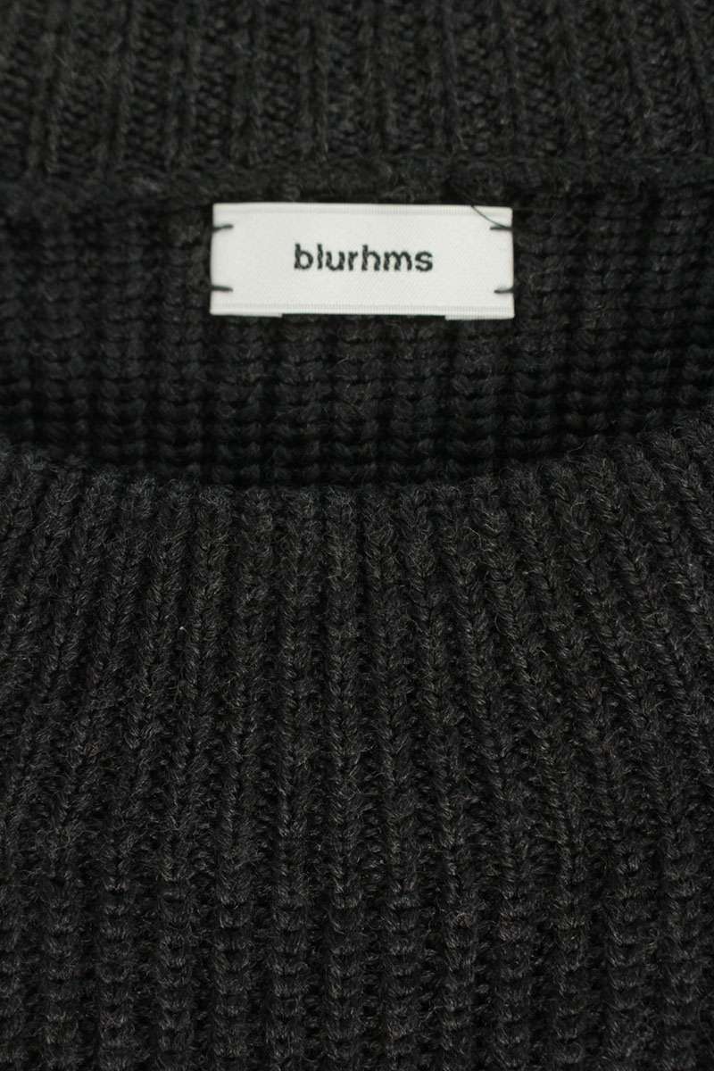 blurhms 19AW Silk Wool Pullover Knit Gray Size M