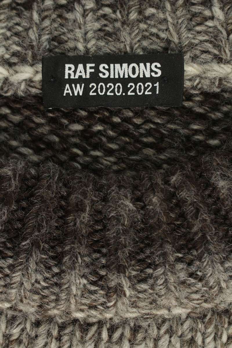 RAF SIMONS 20AW Striped Roundneck Sweater with Size M