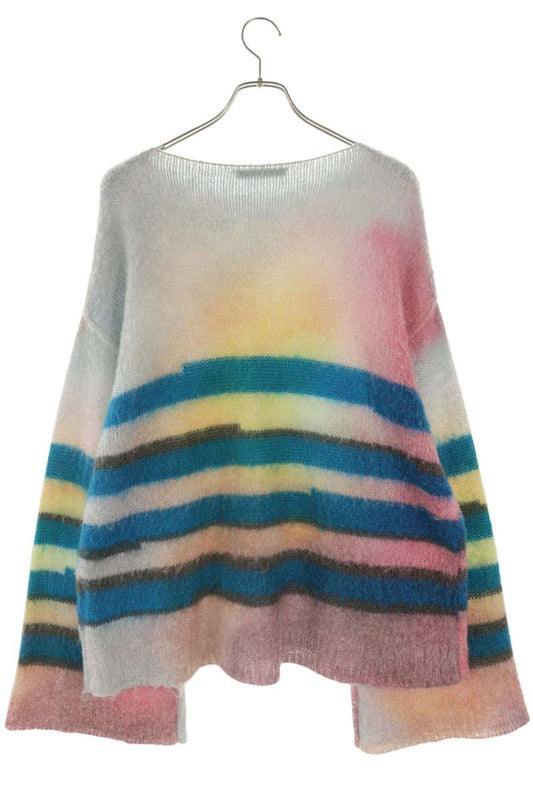 ACNE STUDIOS Mohair Stripe Knit Multicolor Size XL