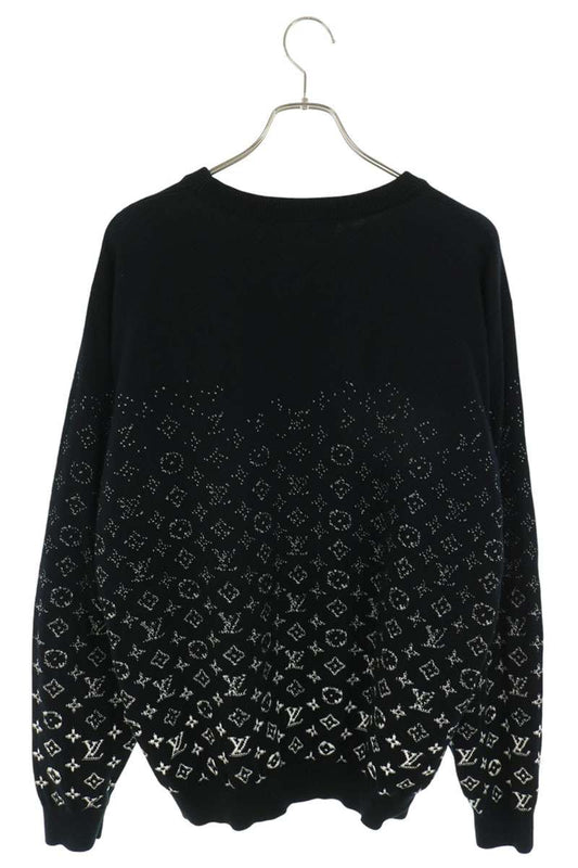 LOUISVUITTON Monogram Gradient Knit Black Size XL