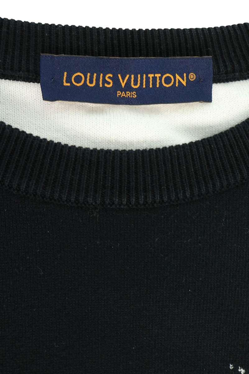 LOUISVUITTON Monogram Gradient Knit Black Size XL