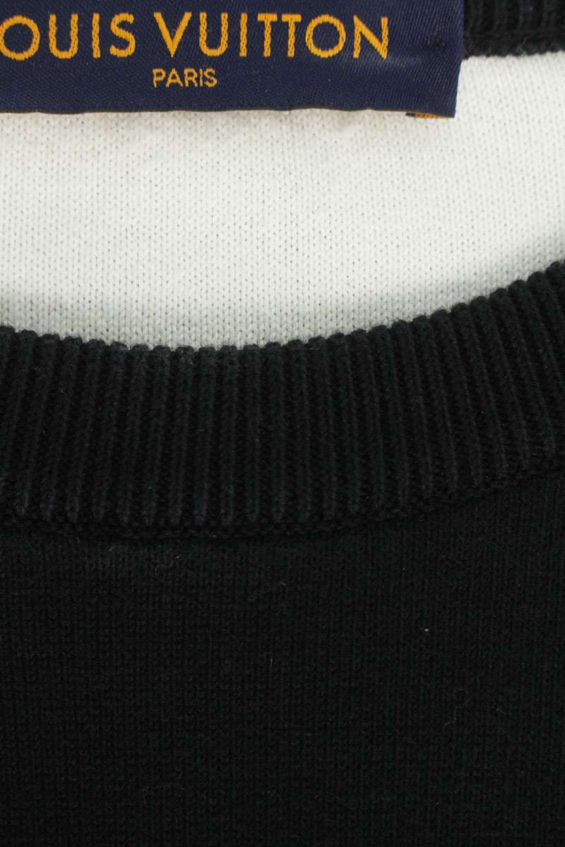 LOUISVUITTON 22SS Gradient Monogram Knit Black Size XL