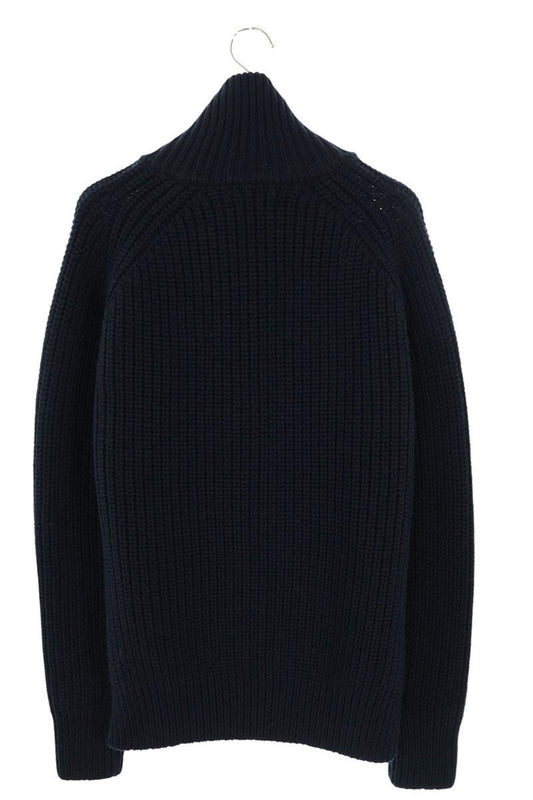 DRIES VAN NOTEN 25AW Zip-Up Wool Drivers Knit Navy Size S