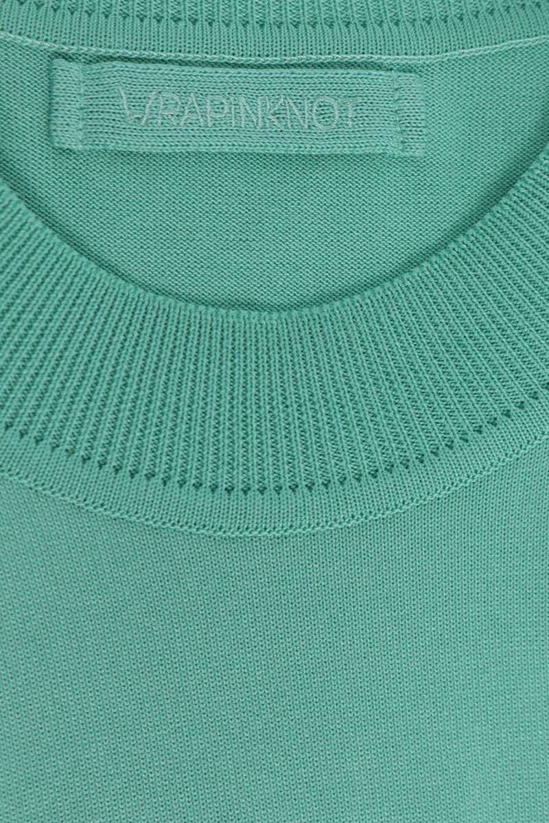 WRAPINKNOT Crew Neck Knit Light Green Size L
