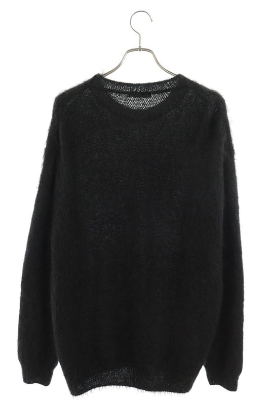 AURALEE Mohair Wool Crewneck Knit Black Size XXL