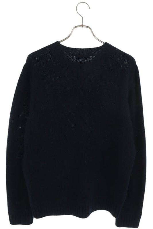 PRADA Wool Cashmere Crew Neck Knit Navy Size L