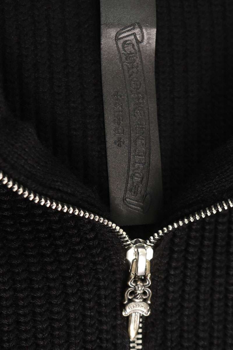 Chrome Hearts BAIT&TACKLE Cashmere Half-Zip Knit Size S