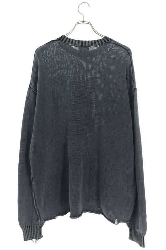 DIESEL Cotton Crewneck Knit Sweater Blue Size M