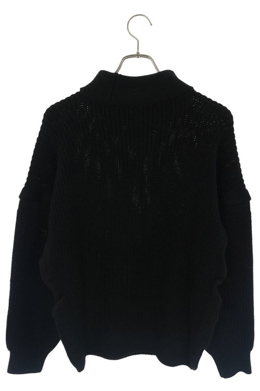 ISSEY MIYAKE MEN Wool Blend Mock Neck Knit Black Size 2