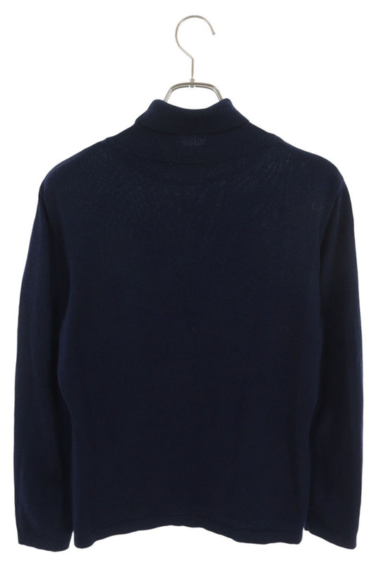 YVES SAINT LAURENT Navy Wool Turtleneck Sweater Size M
