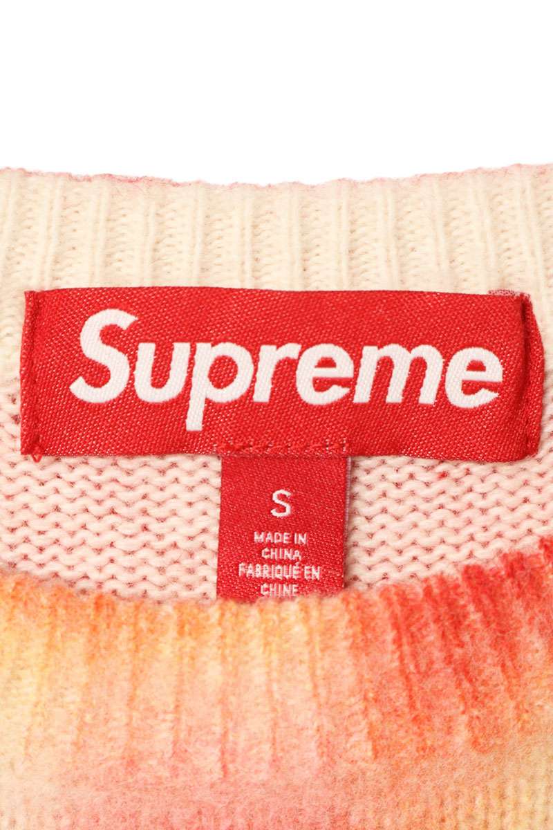 SUPREME 23AW Blurred Logo Wool Knit Sweater Size S