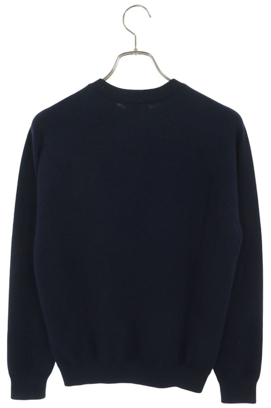 Dior HOMME Shoulder Zip Wool Knit Navy Size S
