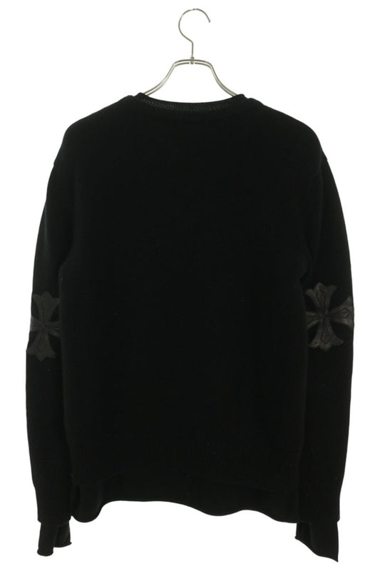 Chrome Hearts Sleeve Cross Patch Cashmere Knit Black Size S