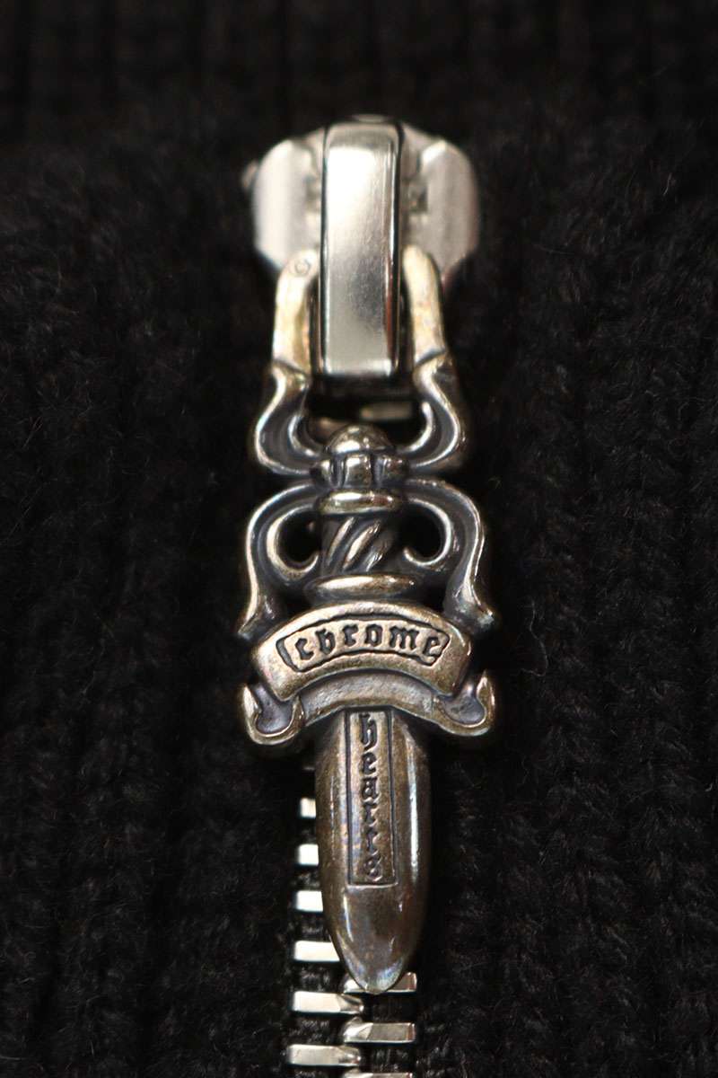 Chrome Hearts BAIT & TACKLE HLF ZIP Cashmere Knit