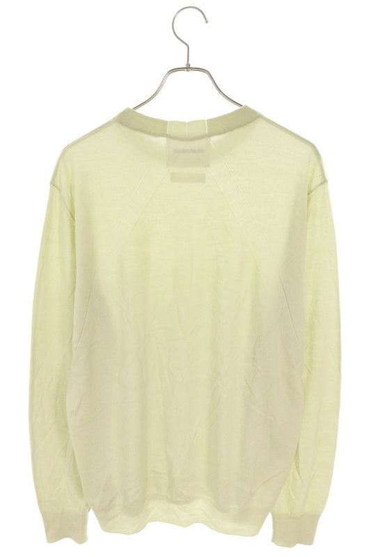 JILSANDER 25AW Wool Crewneck Knit Light Green Size 48
