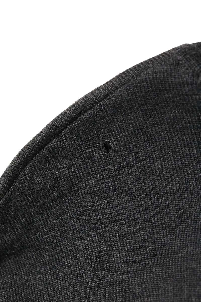 MAISON KITSUNE Wool Embroidered Patch Knit Gray Size XL
