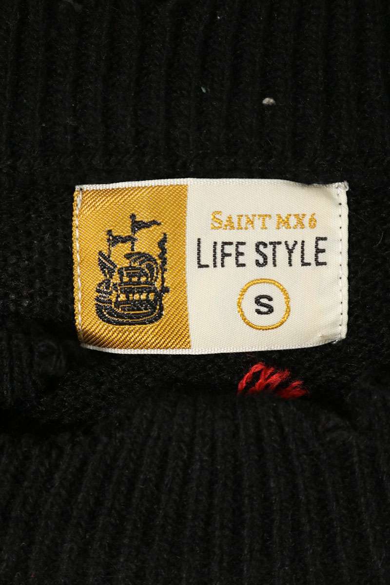 SAINT MICHAEL x CPFM Smile Embroidery Knit Black Size S