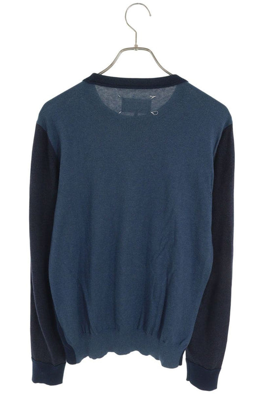 Maison Margiela Navy Panel Knit Sweater Size M