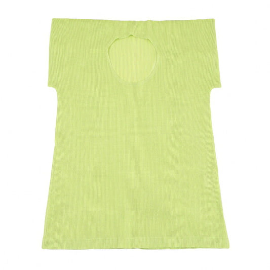 PLEATS PLEASE Mesh Flat Design Top Green Size 3
