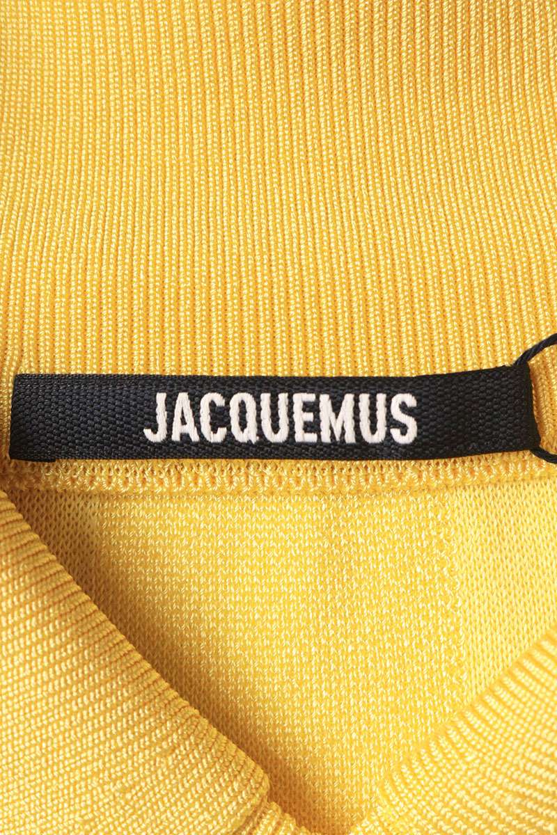 JACQUEMUS 25SS Back Logo Embroidered S/S Polo Yellow Size XL