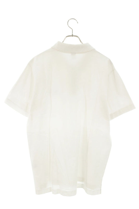 Berluti Leather Logo Patch Cotton Polo White Size 3XL
