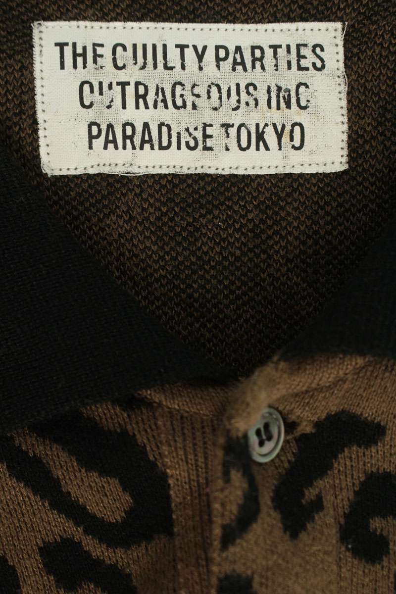 WACKO MARIA Leopard Print Polo Shirt Multi Size L