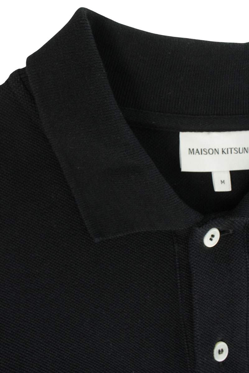 MAISON KITSUNE Cotton Patch Short Sleeve Polo Shirt Size M