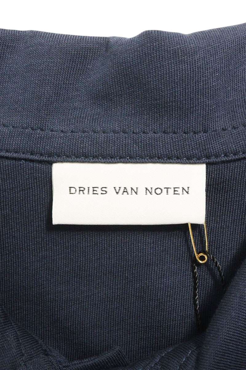 DRIES VAN NOTEN 26SS Cotton Short Sleeve Polo Navy Size L