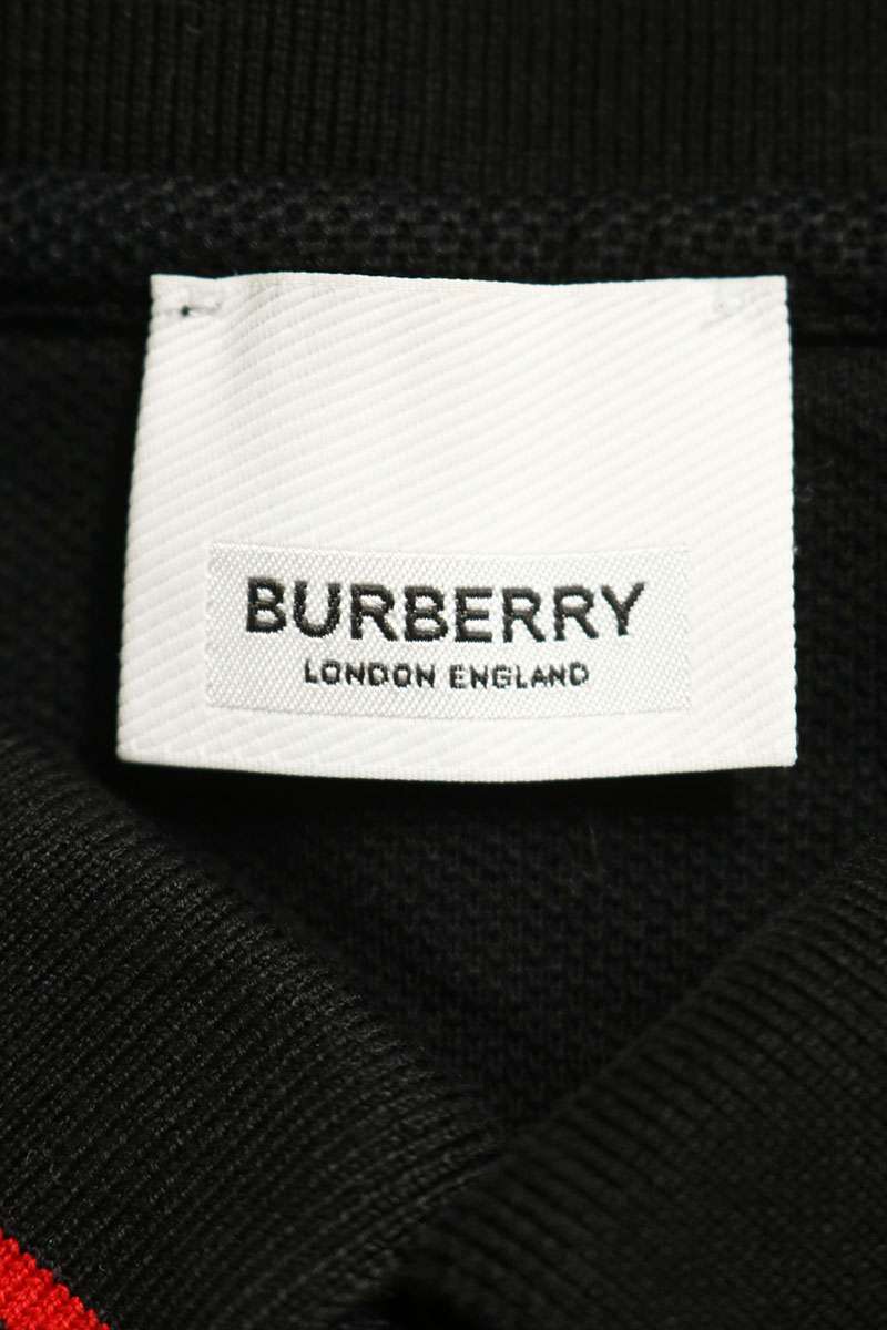 Burberry Logo Patch Polo Black Size L