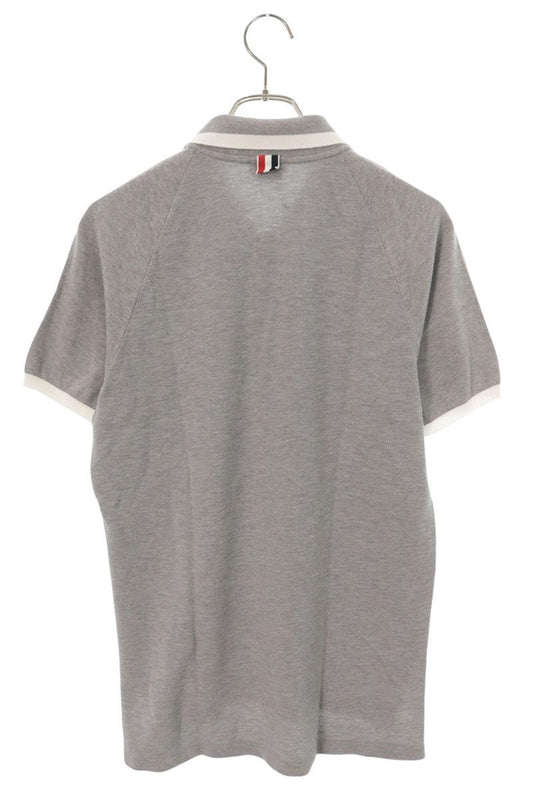 THOM BROWNE 3-Stripe Cotton Short Sleeve Polo Size 1