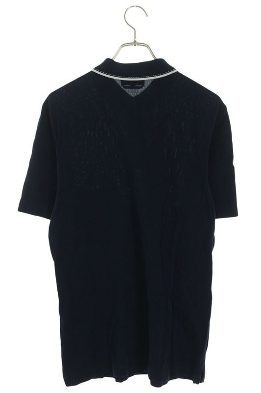 HERMES H Logo Embroidered Pocket S/S Polo Navy Size XS