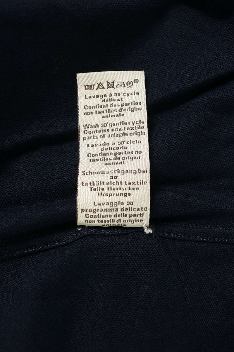 HERMES H Logo Embroidered Pocket S/S Polo Navy Size XS