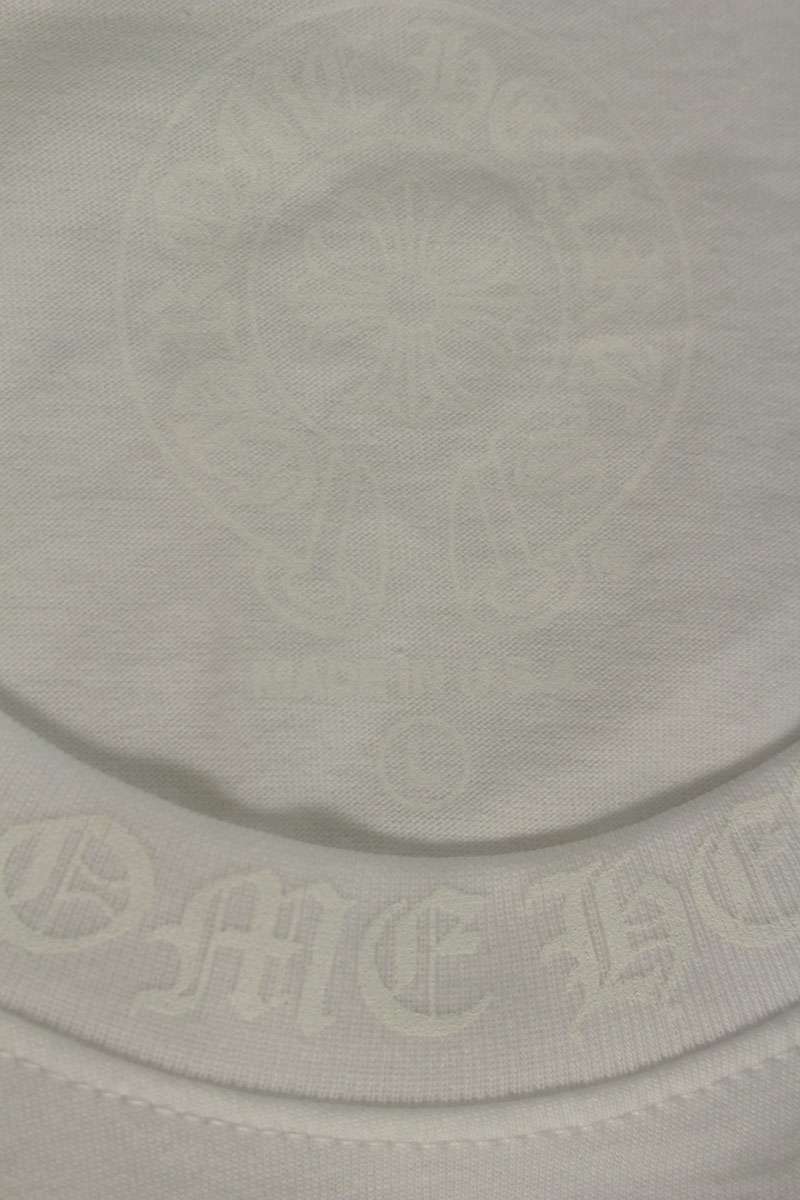 Chrome Hearts Neck Logo Print Long Sleeve Tee White Size L