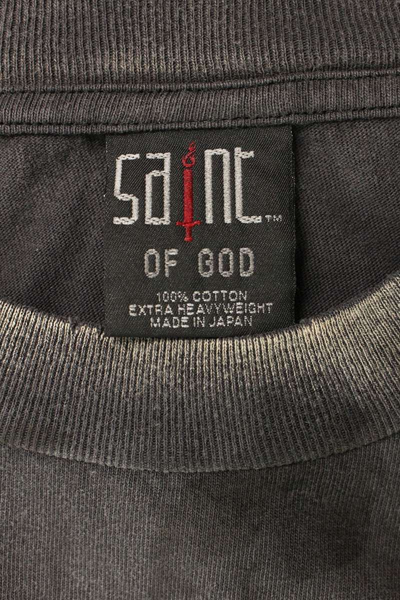 SAINT MICHAEL Vintage Logo Long Sleeve Tee Black Size XXL
