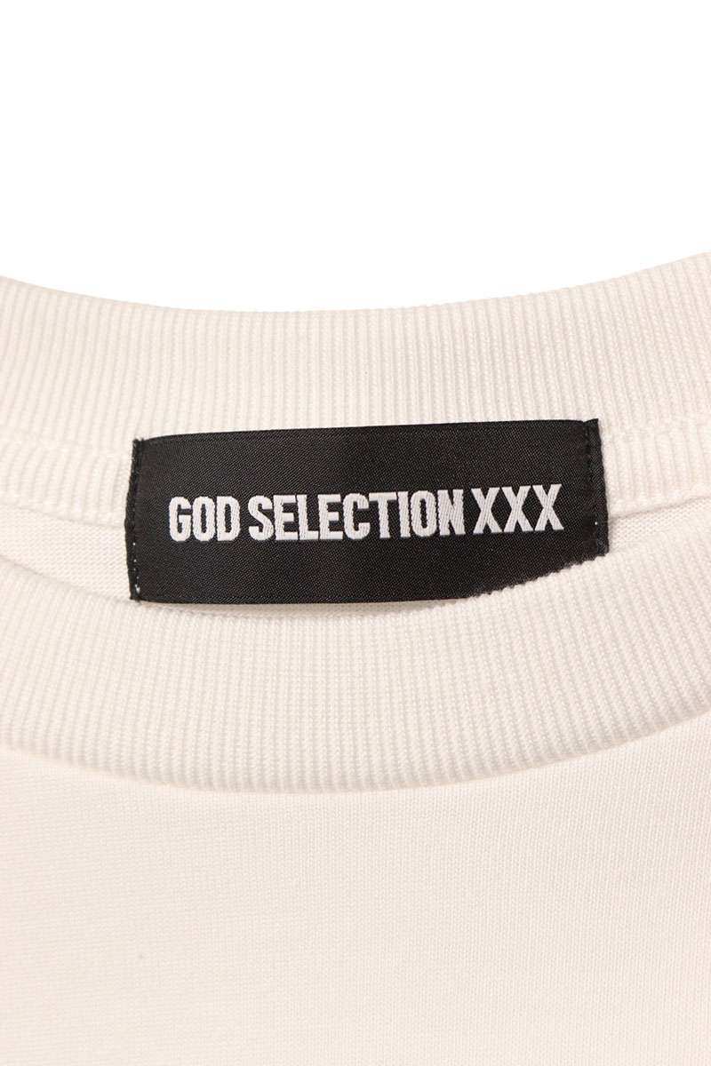 GOD SELECTION XXX Graphic Logo Print Long Sleeve Top White Size L