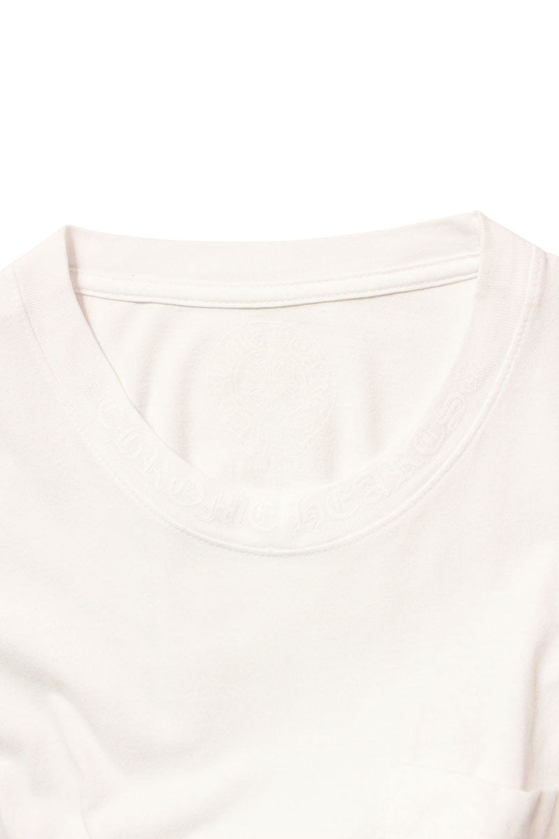 Chrome Hearts Neck Logo Print Long Sleeve Tee White Size L
