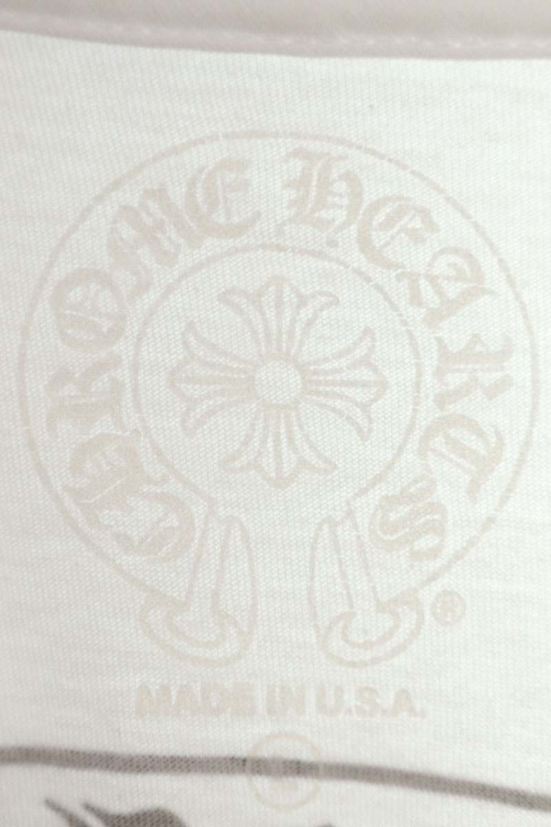 Chrome Hearts Back Scroll Label Long Sleeve Tee White/Black Size L